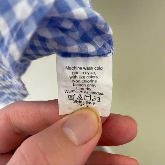 J. Crew Blue & White Button Down Long Sleeve Size Small - Picture 6 of 9